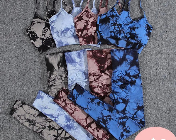 Seamless Tie Dye Gym Set