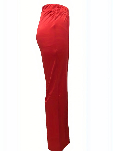 Satin Smooth Loose Straight Pants