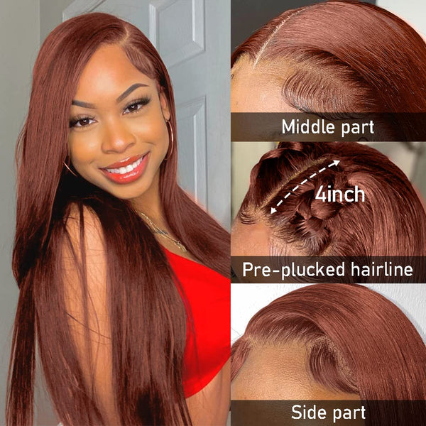 Reddish Brown Bone Straight