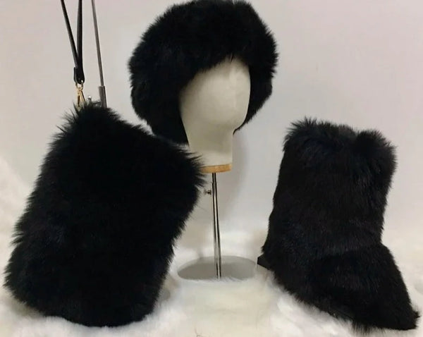 Faux Fox Fur Set