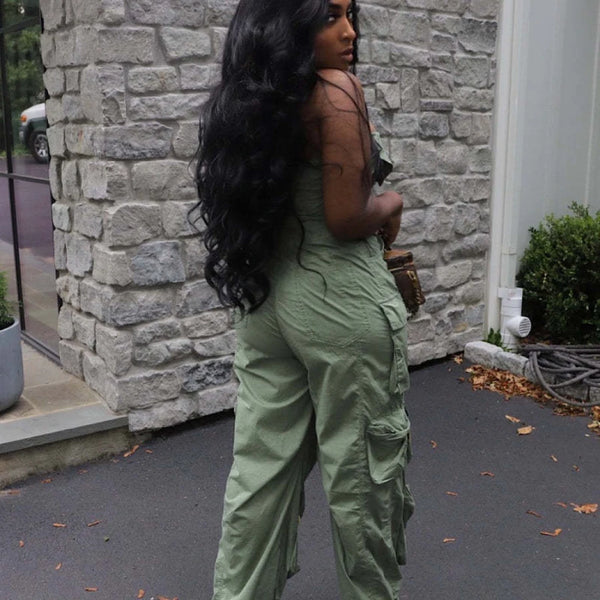 Multiple Pockets Cargo Jumpsuit