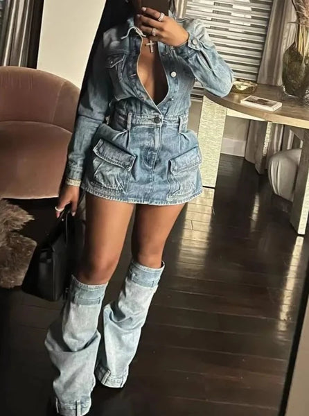 Blue Denim 3 Piece Set