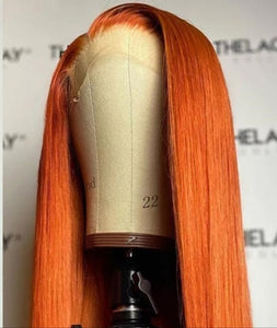 Orange Ginger Color Lace Front Wig