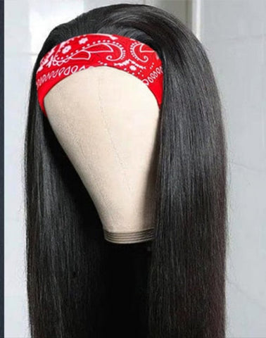 Headband Wig Human Straight Hair Brazilian Remy Hair