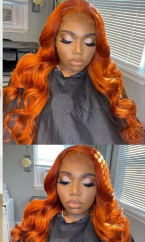 Ginger Orange Colored Preplucked